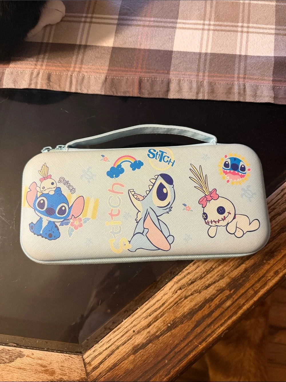 Kids Accessory Case - Light Blue Character Pouch